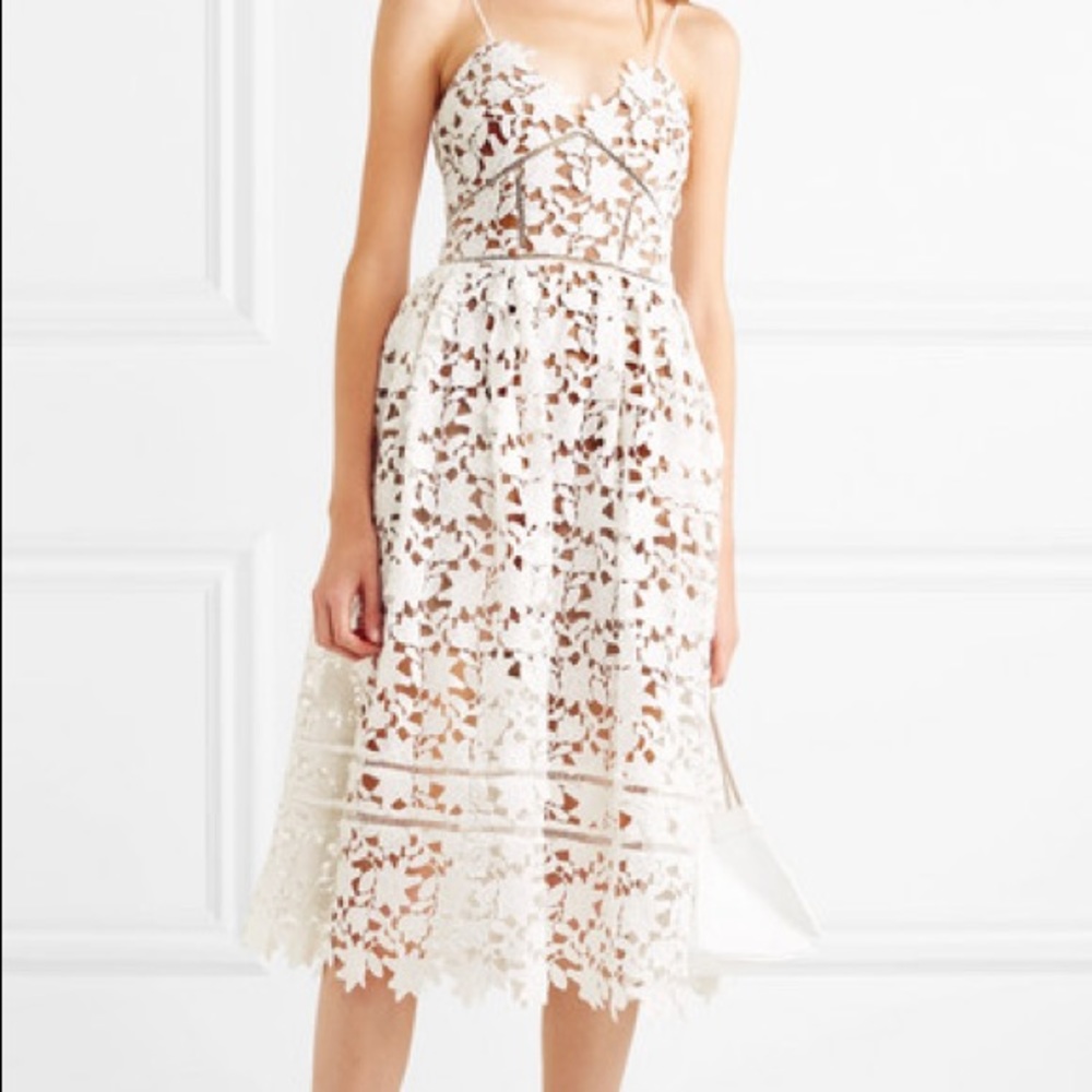 Azaelea Lace Fit & Flare Midi Dress